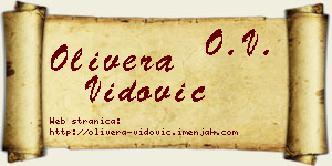 Olivera Vidović vizit kartica